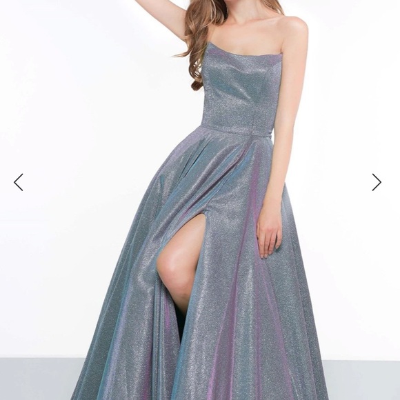 Aqua/Lilac Formal ball gown with lace up b… - Picture 1 of 3